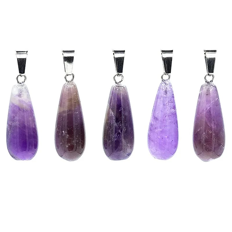 Hanger amethist druppel - Afbeelding 2